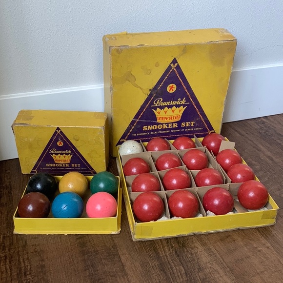 Brunswick Toys Vintage Brunswick Imperial Snooker Set 22 Ball